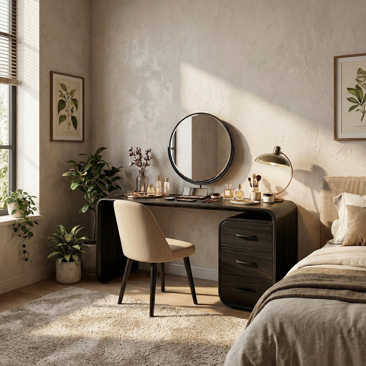 Japandi Vanity Table Walk In Closet Makeup Area Dressing Space - Image 4