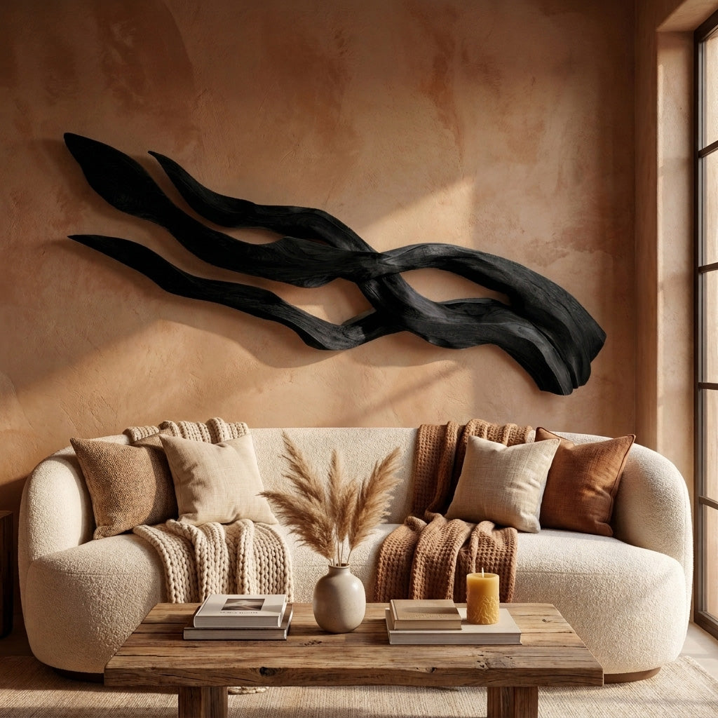 Contemporary Sculptural Wood Wall Art For Home Style - Image 4