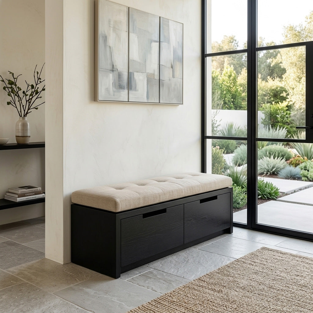 Minimalist Storage Bench Functional Design For Entryway - Image 4