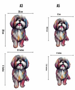 Alternative view of Shih Tzu Dog Wooden Jigsaw Puzzle – Unique Shaped Pieces for Adults