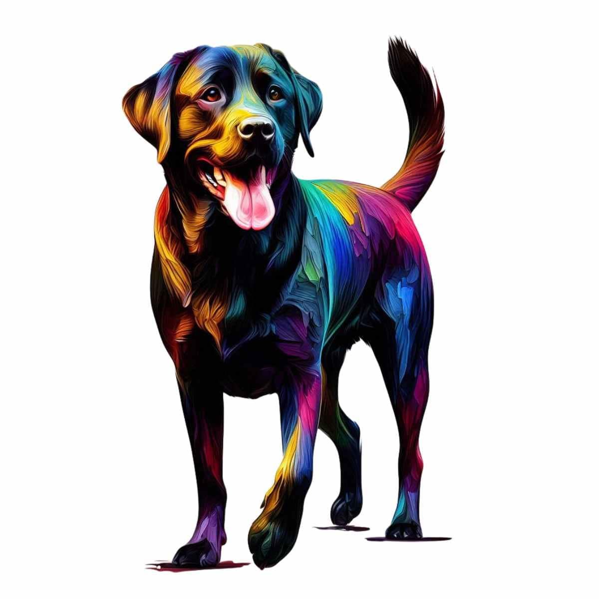 Black Labrador Dog Wooden Jigsaw Puzzle – Unique Shaped Pieces for Adults