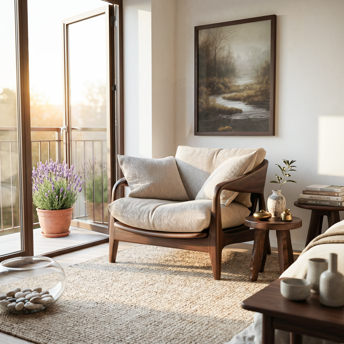 Modern Handcrafted Armchair For Living Room Or Reading Corner - Image 7