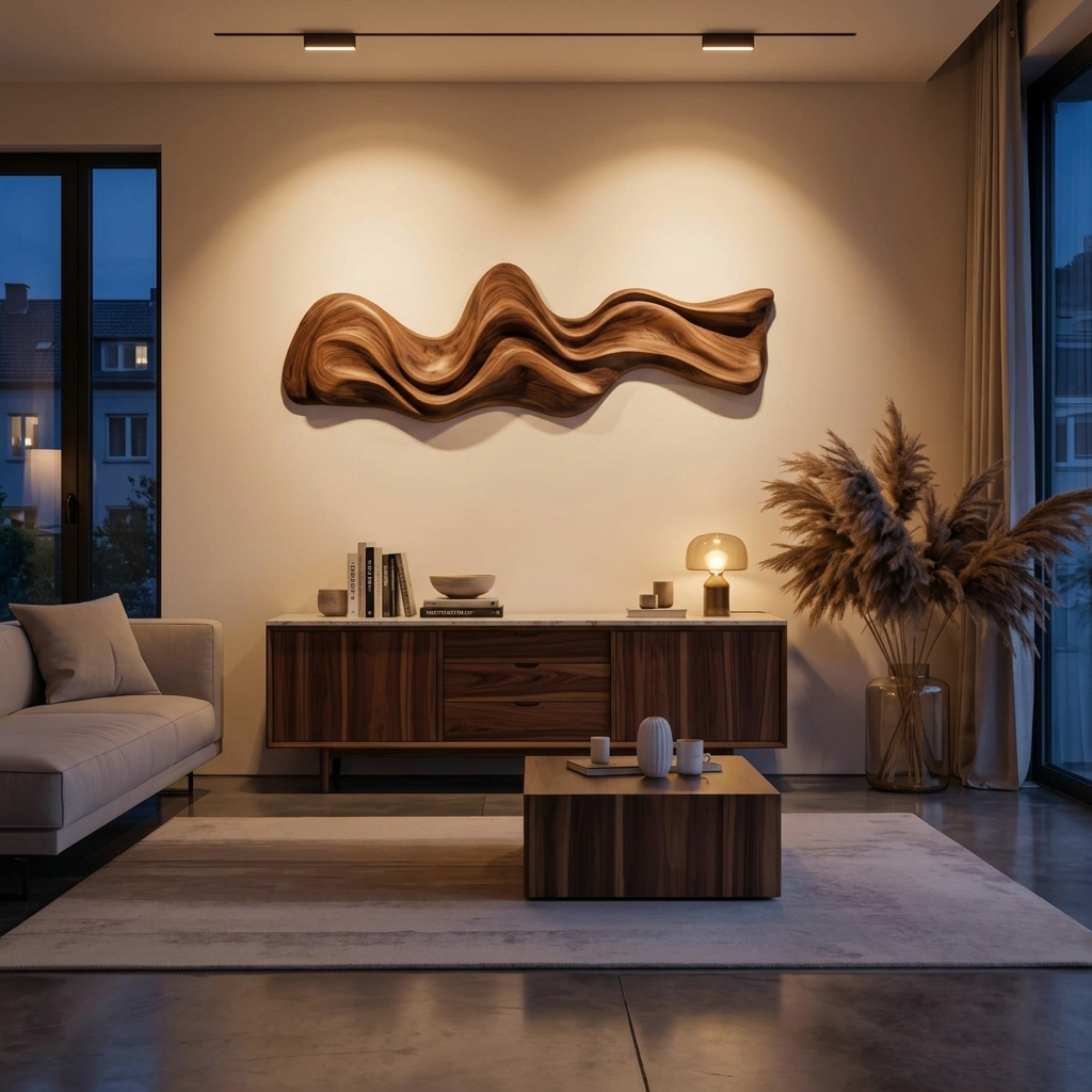 Large Wavy Wall Art Sculpture For Living Room - Image 7