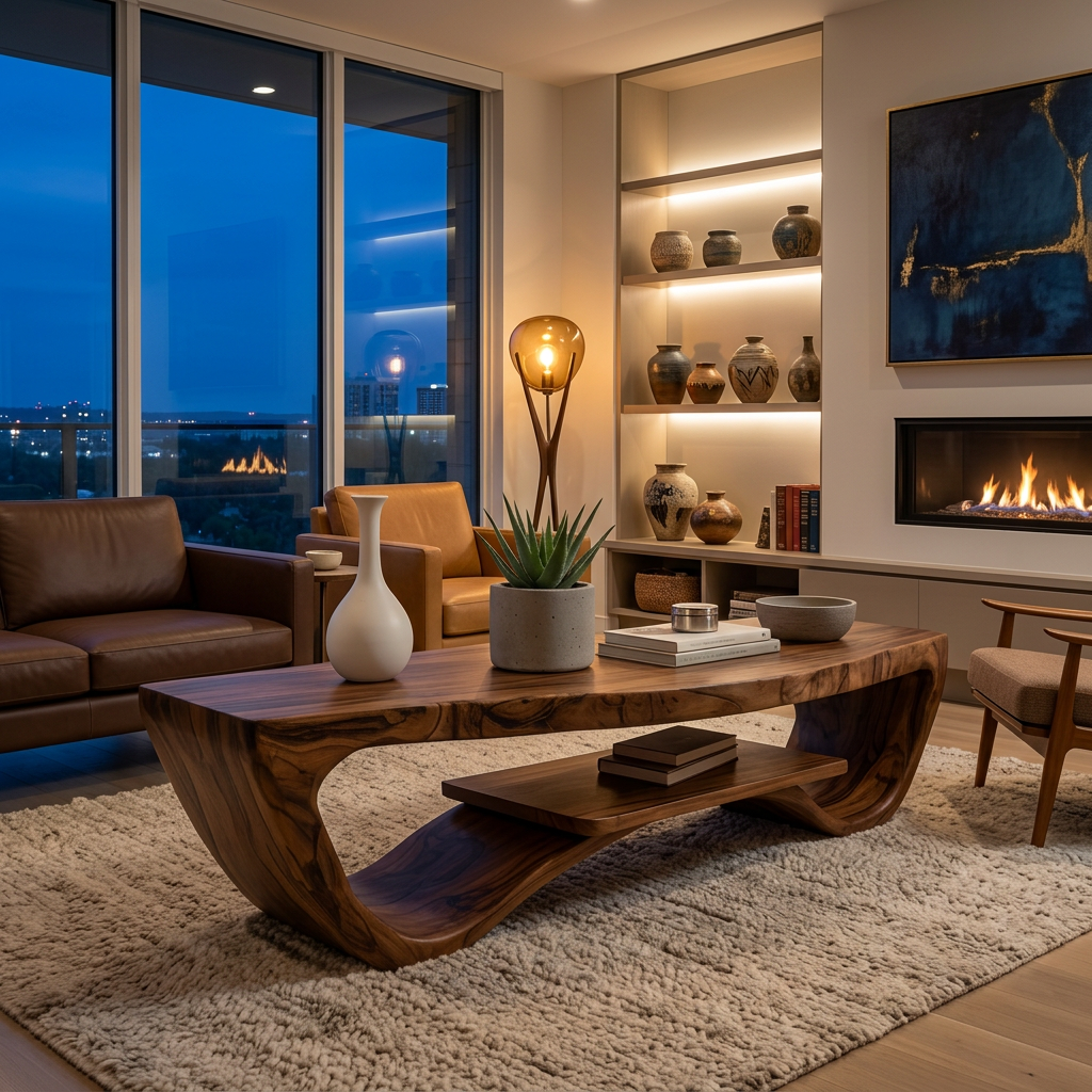 Luxury Coffee Table With Shelf For Living Room - Image 7