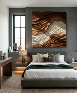 Alternative view of Contemporary Sculptural Wave Wall Art For Living Room