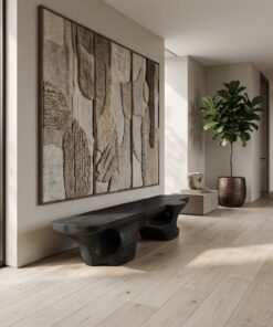 Alternative view of Contemporary Sculptural Bench With Carved Design For Living Room