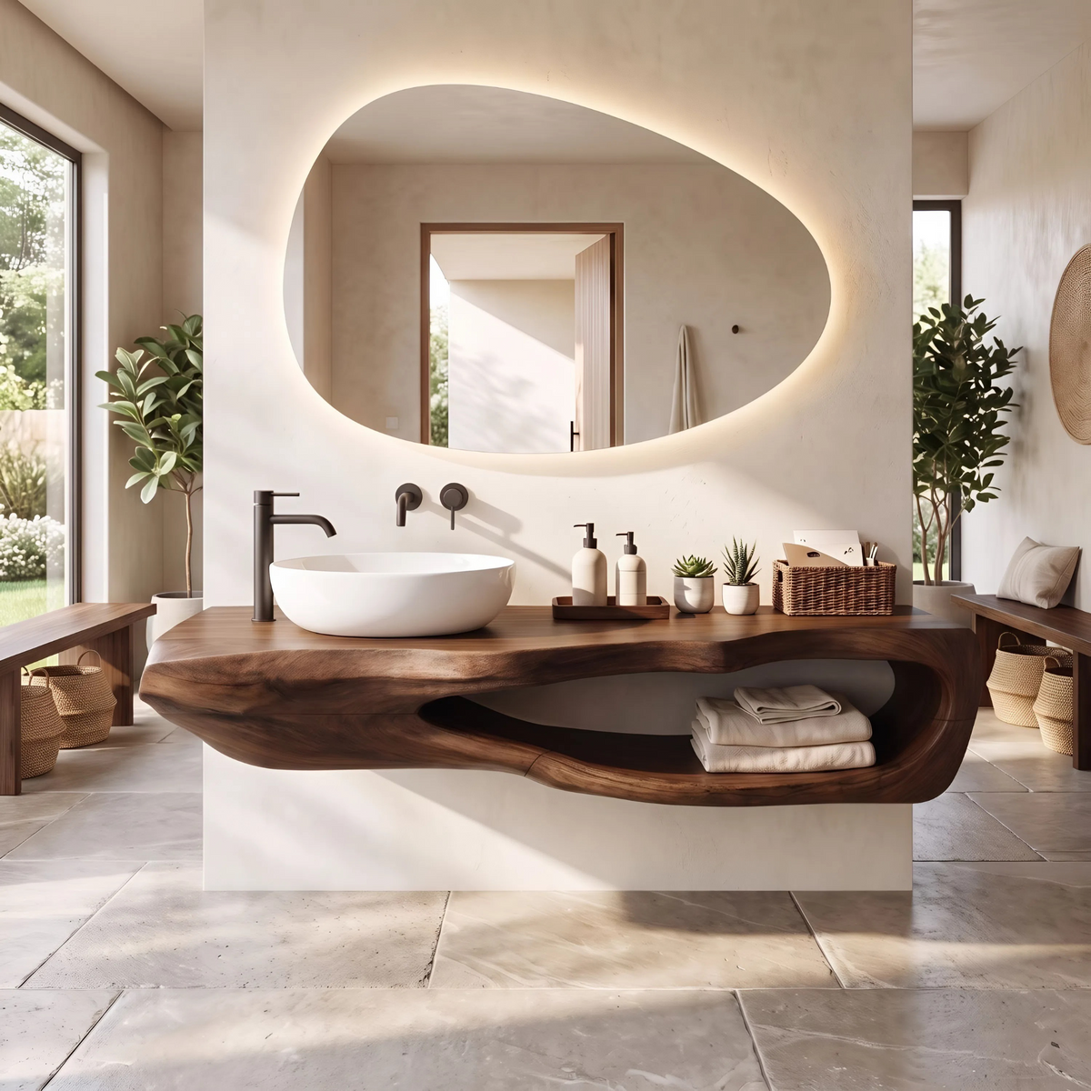 Rustic Bathroom Shelf For Industrial Bathroom Style - Image 7