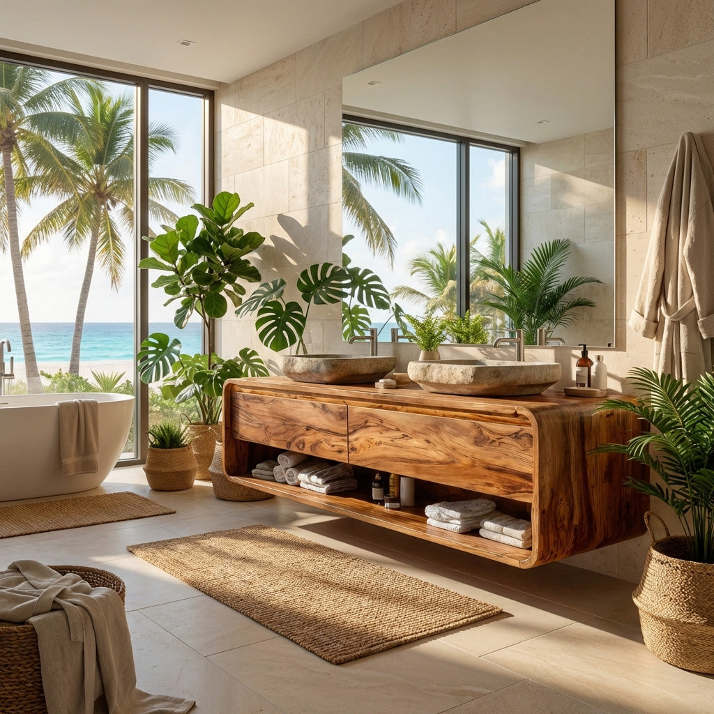 Minimalist Floating Wood Bathroom Vanity For Bathroom Areas - Image 2