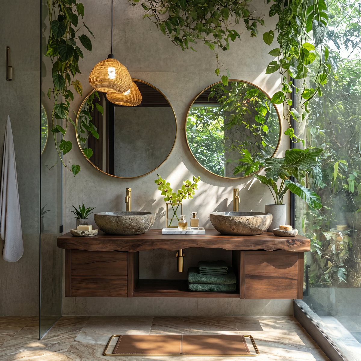 Natural Wood Floating Vanity For Bathroom Upgrade - Image 7