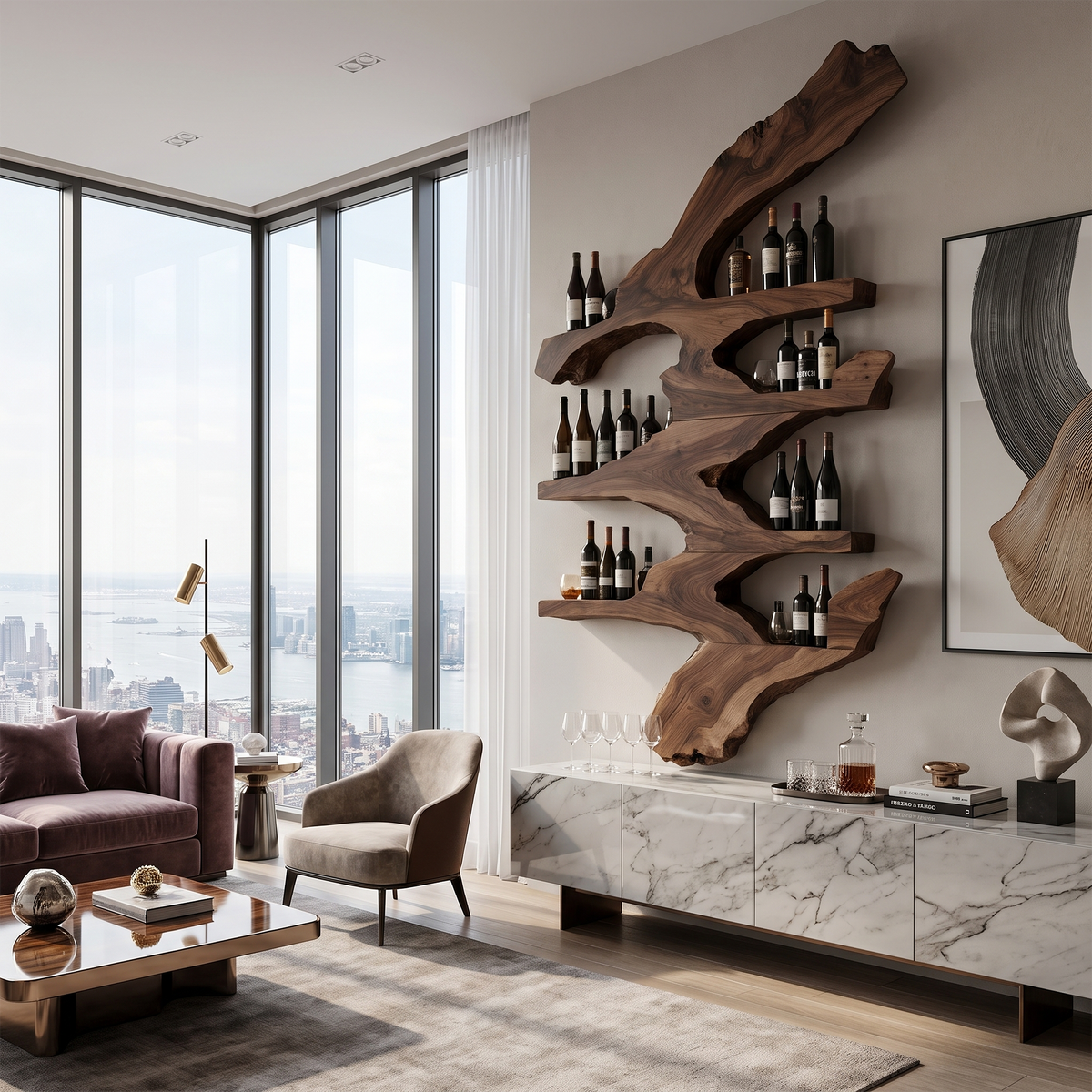 Handcrafted Wine Stand For Kitchen Wine Bottle Rack - Image 7