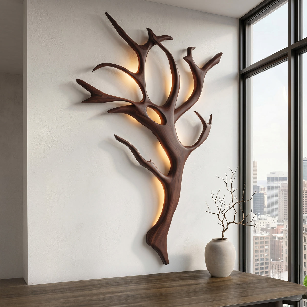 Handcrafted Branch Wall Lamp For Wall Decor - Image 7