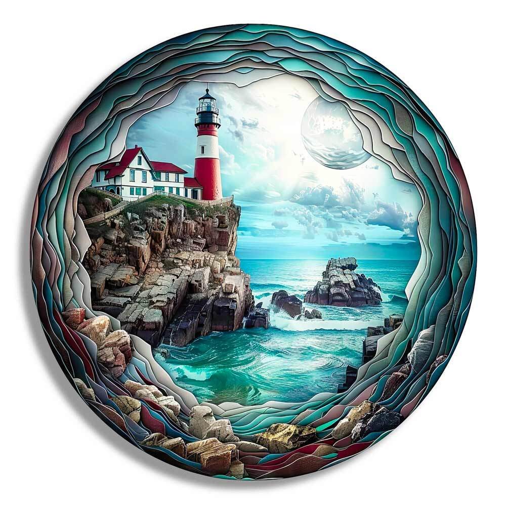 3D Dreamy Lighthouse Wooden Jigsaw Puzzle – Unique Shaped Pieces for Adults