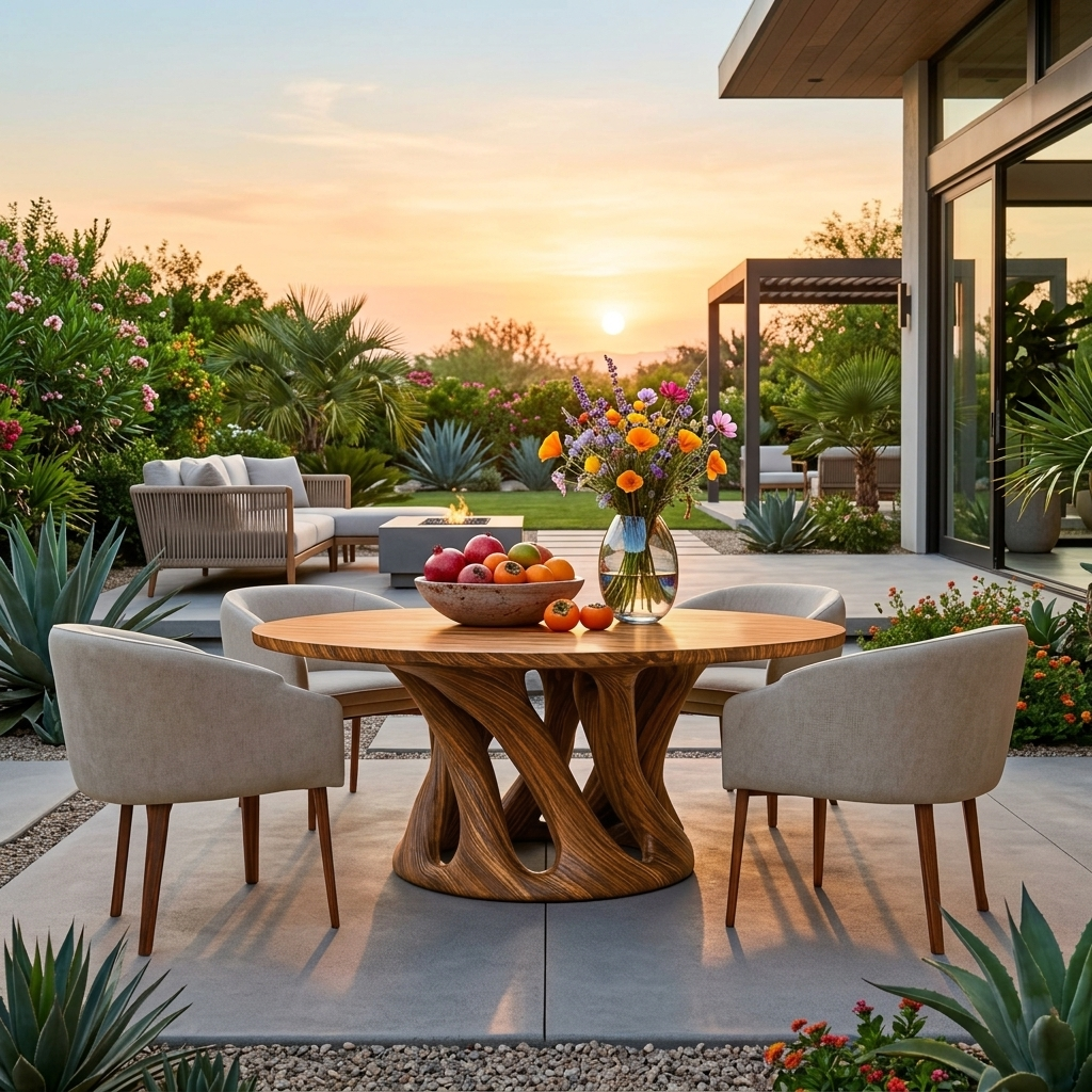 Sculptural Round Dining Table For Contemporary Interior - Image 6