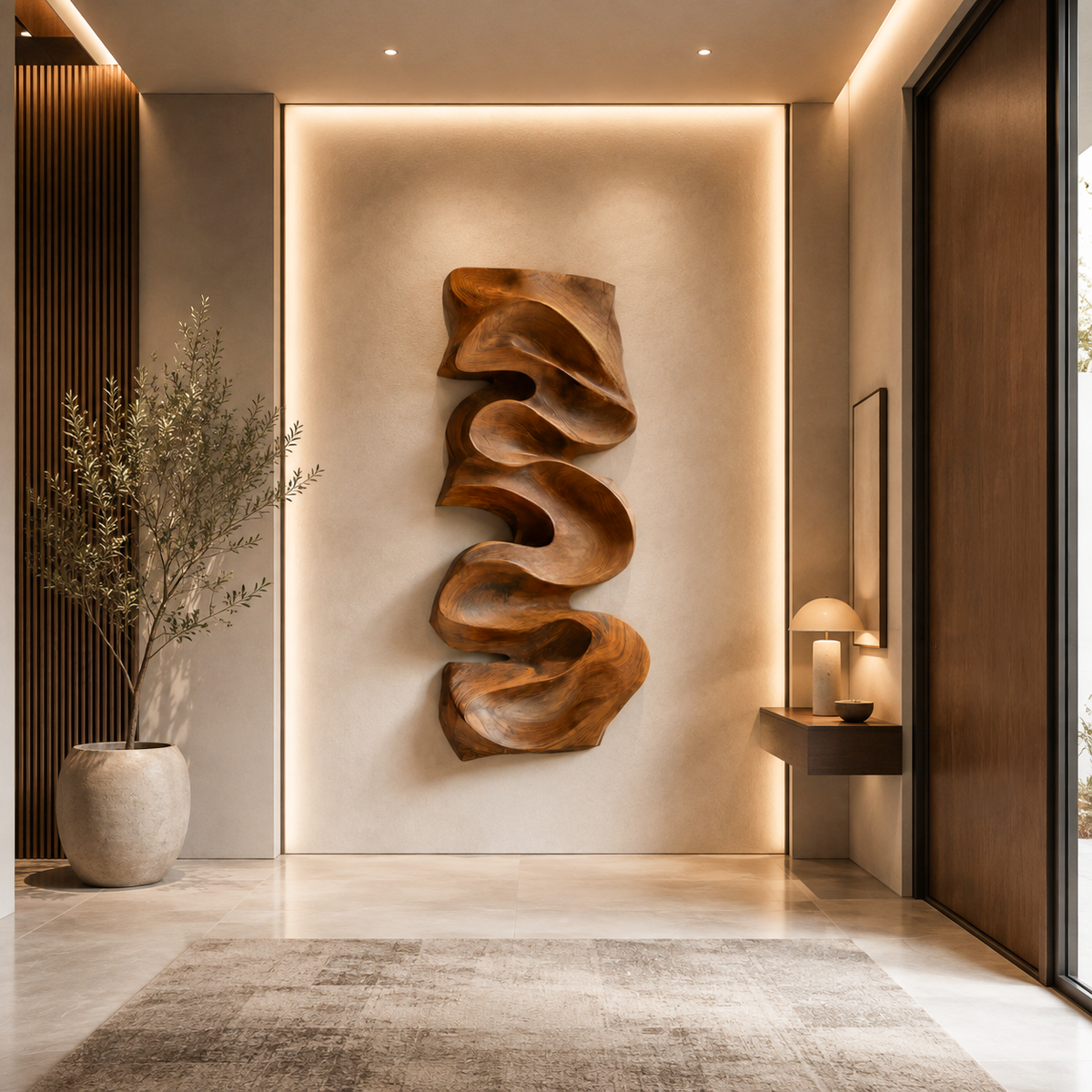 Modern Organic Wall Art Panel Decor For Living Room - Image 6