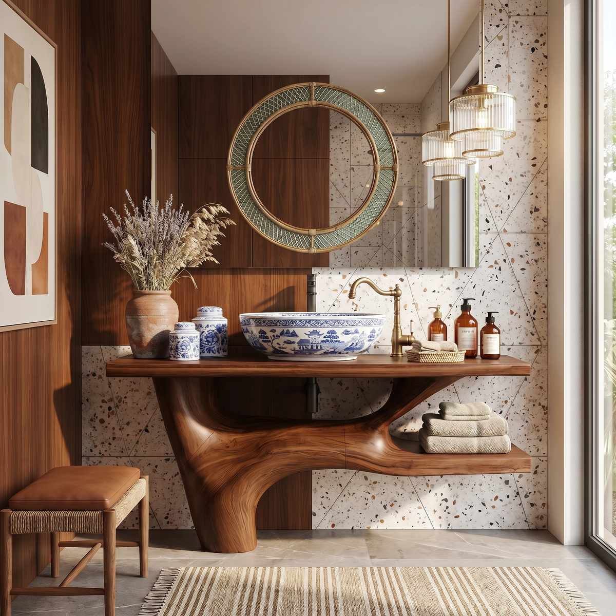 Handcrafted Solid Wood Vanity For Natural Interiors - Image 6