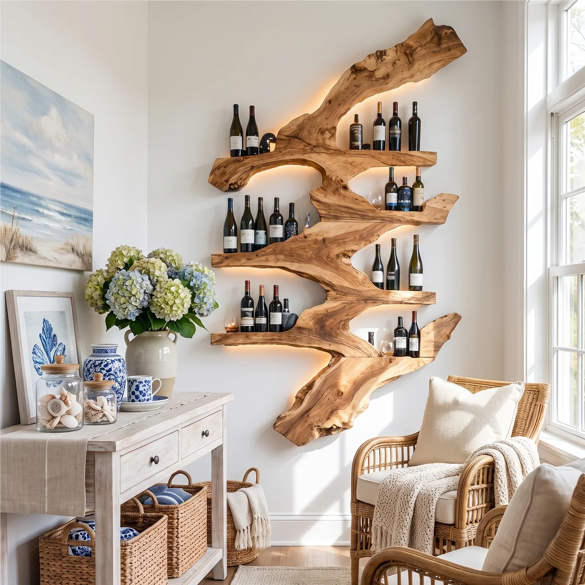 Handcrafted Wine Stand For Kitchen Wine Bottle Rack - Image 6