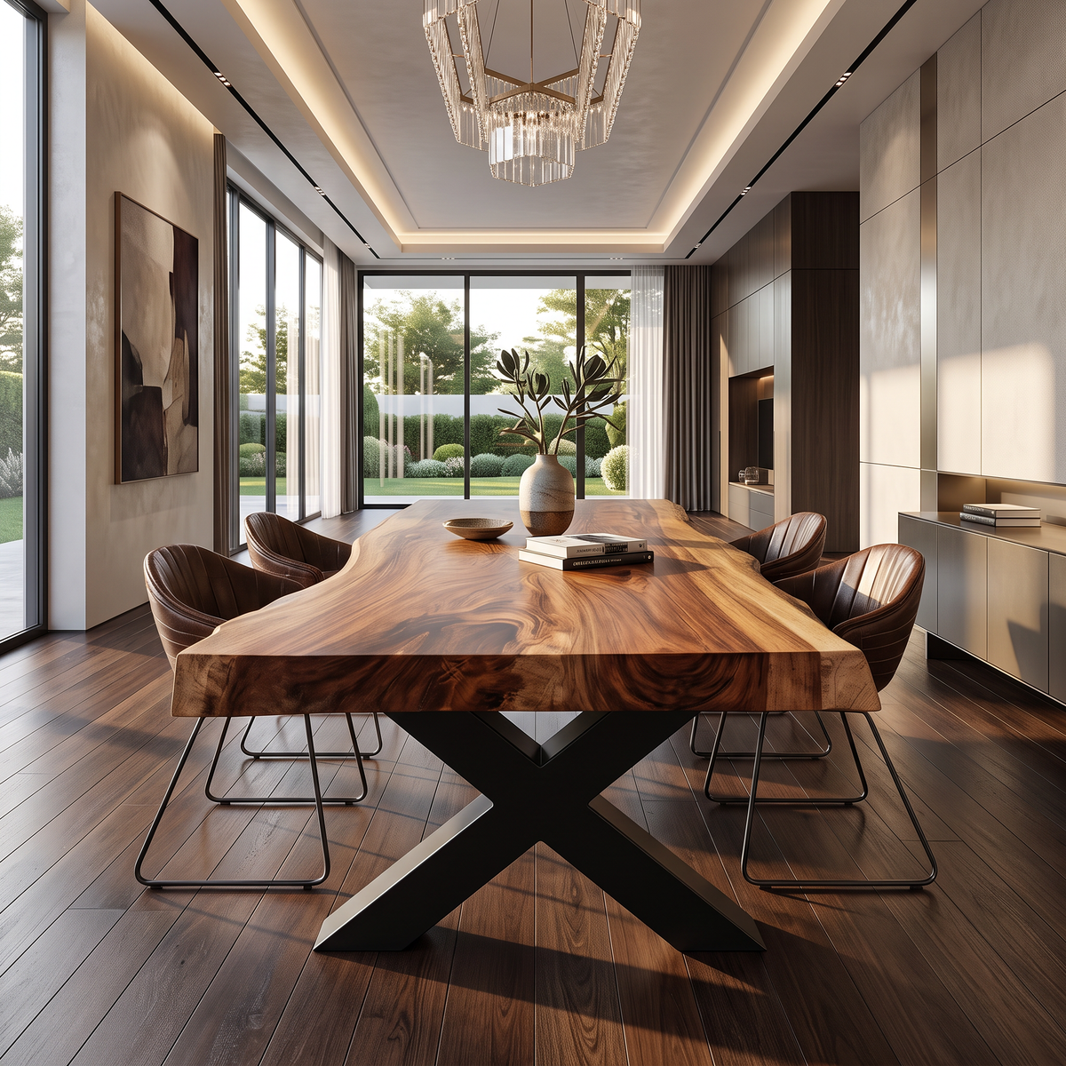 Kitchen Decor Handcrafted Live Edge Dining Table Premium - Image 6