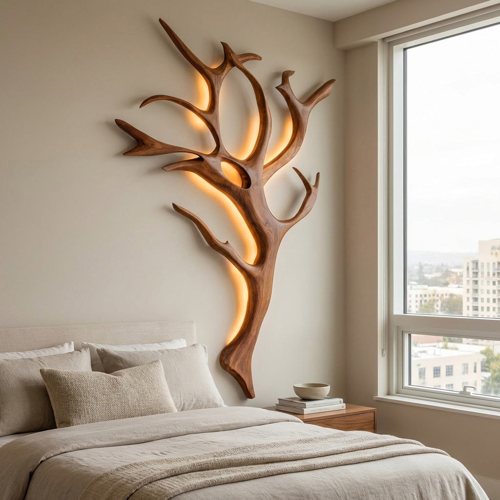 Handcrafted Branch Wall Lamp For Wall Decor - Image 6