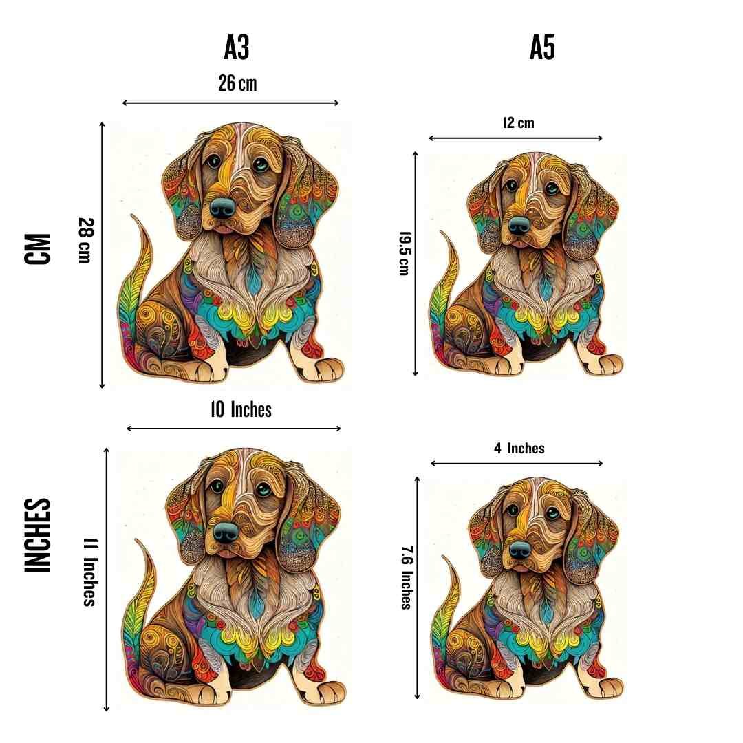 Dachshund (Sausage Dog) Wooden Jigsaw Puzzle – Unique Shaped Pieces for Adults - Image 3