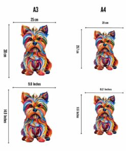Alternative view of Yorkshire Terrier Dog (Yorkie) Wooden Jigsaw Puzzle – Unique Shaped Pieces for Adults