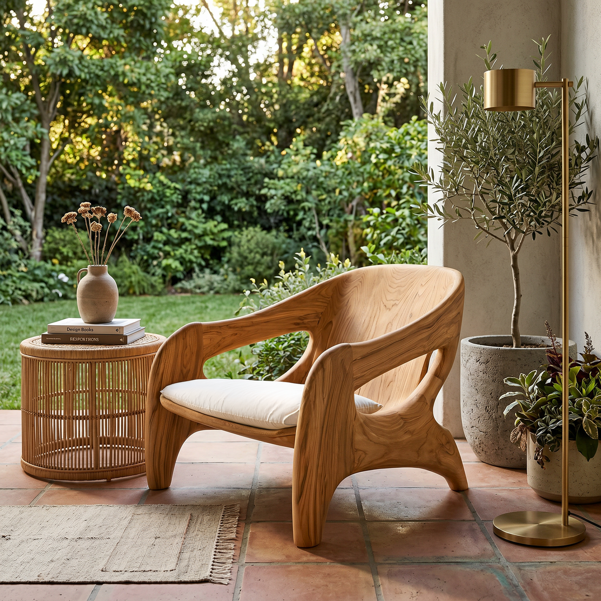 Modern Sculptural Accent Chair For Reading Corner - Image 5