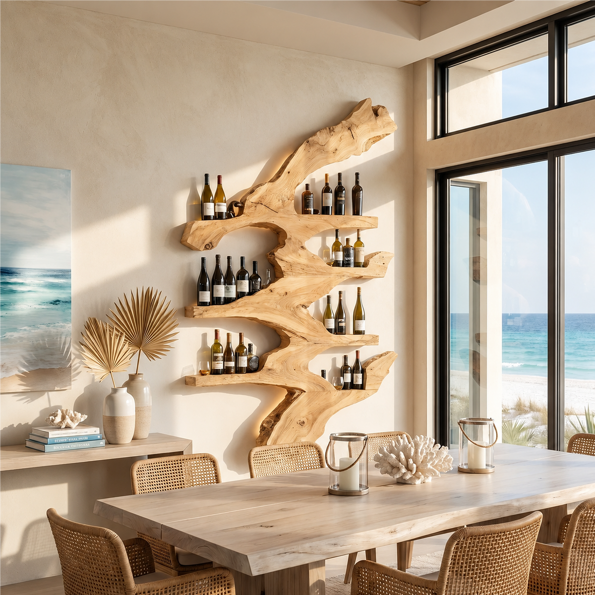 Handcrafted Wine Stand For Kitchen Wine Bottle Rack - Image 5