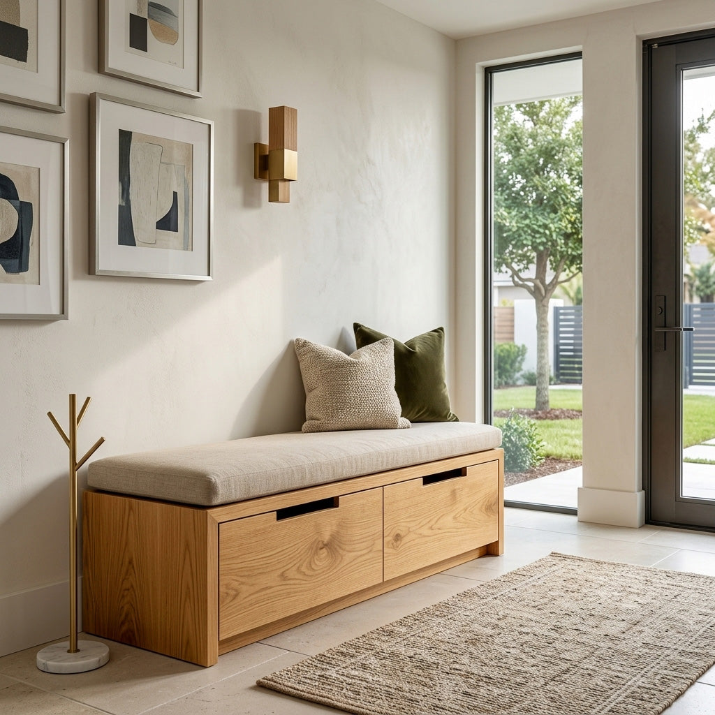 Minimalist Storage Bench Functional Design For Entryway - Image 5