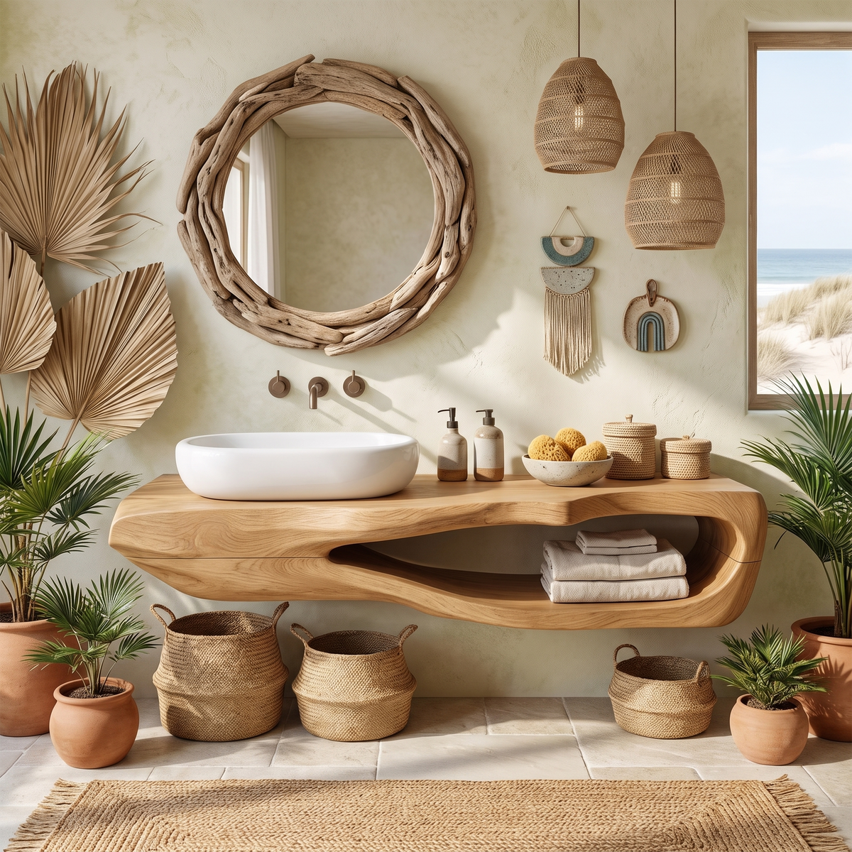 Rustic Bathroom Shelf For Industrial Bathroom Style - Image 5