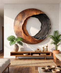 Alternative view of Handcrafted Solid Wood 3D Sculpture Wall Art For Home Living Room