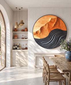 Alternative view of Mid Century Large Sculpture Wall For Entryway Inspiration