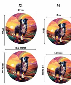 Alternative view of Border Collie Dog Wooden Jigsaw Puzzle – Unique Shaped Pieces for Adults