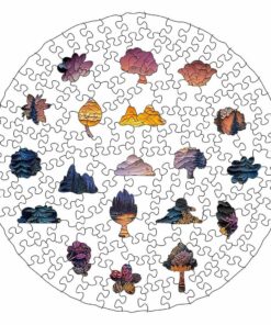 Alternative view of Charming Forest Wooden Jigsaw Puzzle – Unique Shaped Pieces for Adults