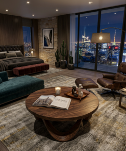 Alternative view of Modern Coffee Table Unique Base Design For Living Room