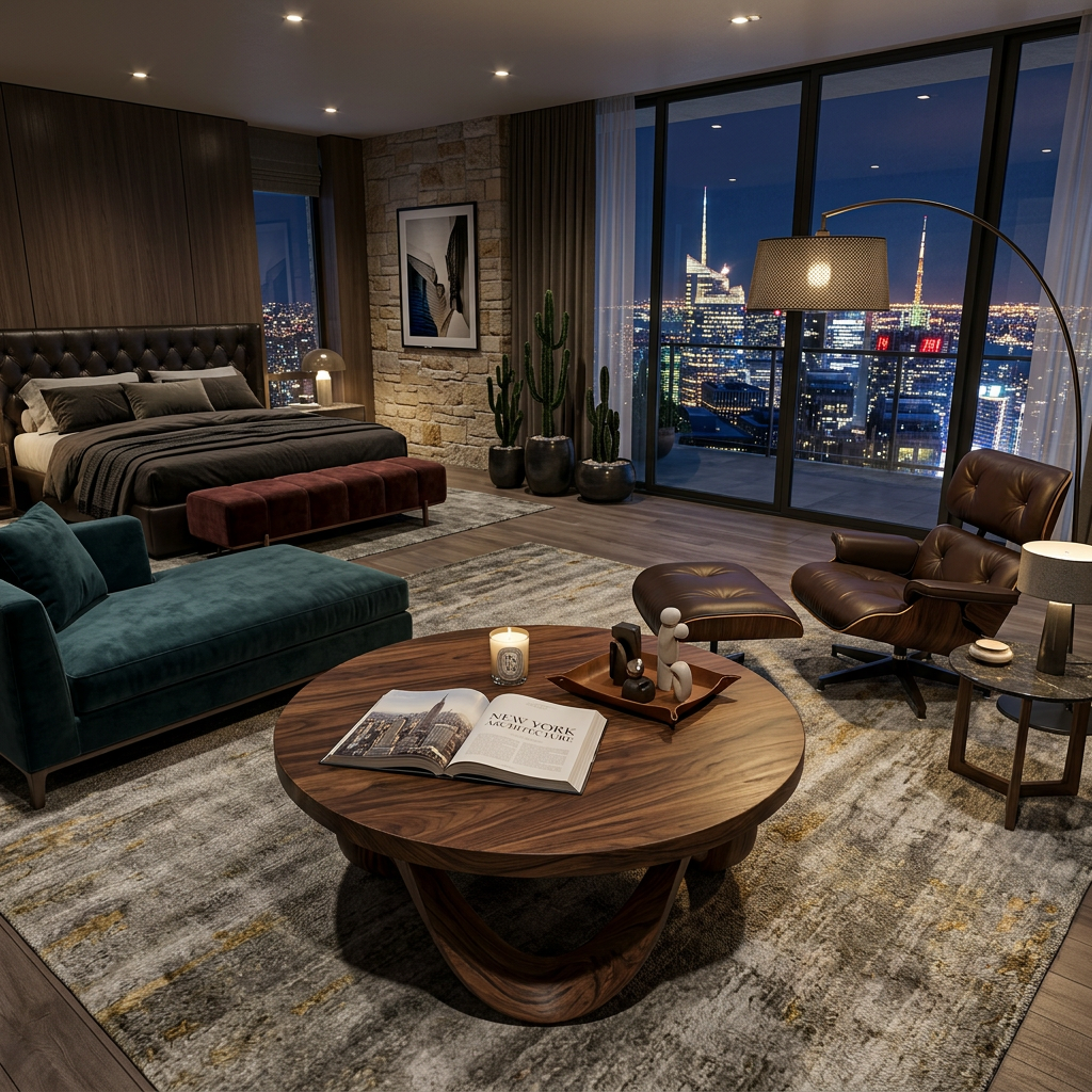 Modern Coffee Table Unique Base Design For Living Room - Image 2