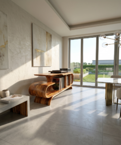 Alternative view of Organic Wave Vinyl Record Cabinet Modern Loft