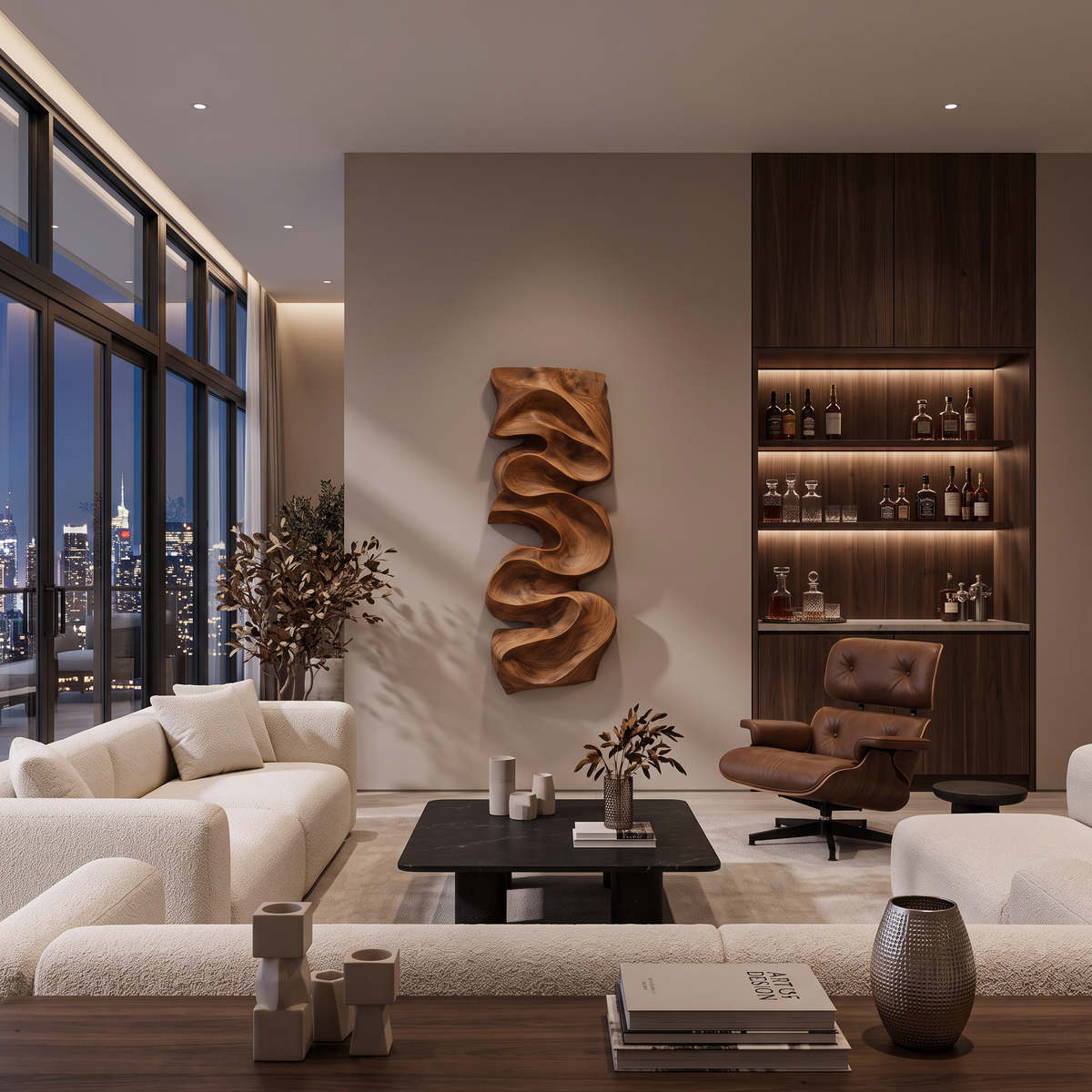 Modern Organic Wall Art Panel Decor For Living Room - Image 2