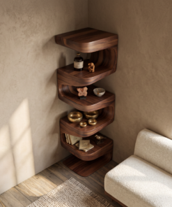 Alternative view of Modern Corner Wave Bookshelf For Living Room Or Contemporary Interior