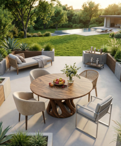 Alternative view of Sculptural Round Dining Table For Contemporary Interior