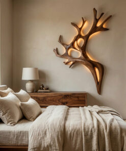 Alternative view of Artistic Wooden Wall Light For Home Decor