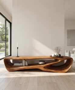 Alternative view of Minimal Curved TV Console For Living Room