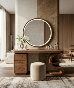 Alternative view of Modern Sculptural Vanity Table For Dressing Area