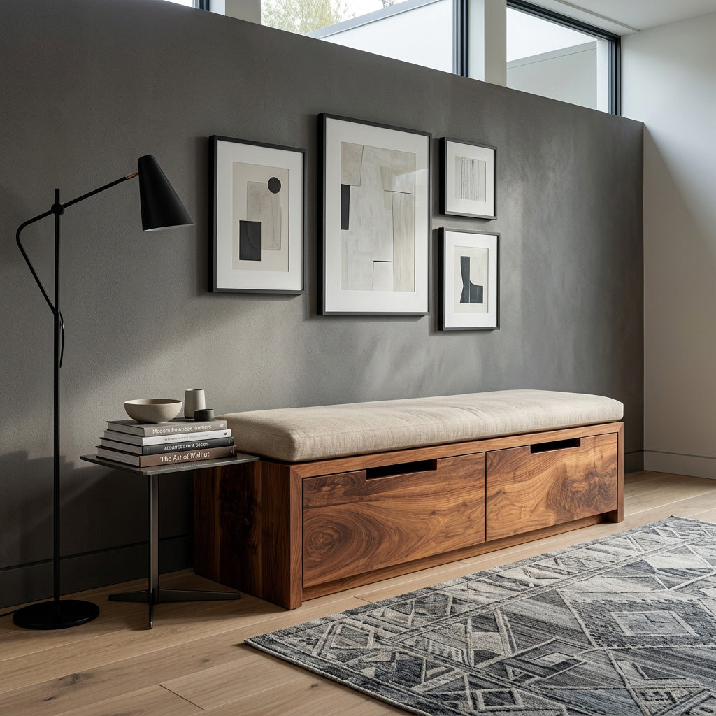 Minimalist Storage Bench Functional Design For Entryway - Image 2