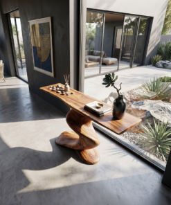 Alternative view of Handcrafted Wood Console Table Furniture Decor