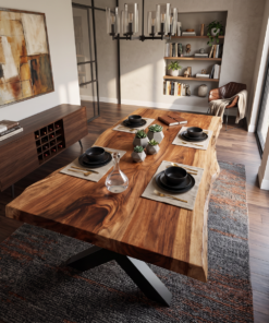 Alternative view of Kitchen Decor Handcrafted Live Edge Dining Table Premium