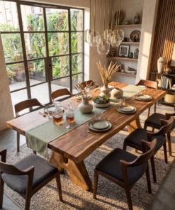 Alternative view of Farmhouse Dining Table For Vintage Furniture Look