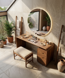 Alternative view of Japandi Vanity Table Walk In Closet Makeup Area Dressing Space