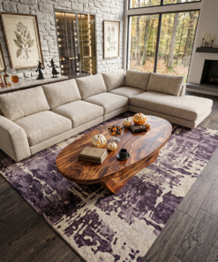 Alternative view of Handcrafted Wooden Live Edge Coffee Table For Living Room Halloween Style