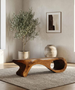 Alternative view of Artistic Sculptural Organic Bench For Entryway Decor