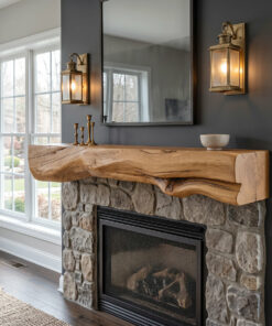 Alternative view of Natural Mantel Shelf For Fireplace Or Entryway