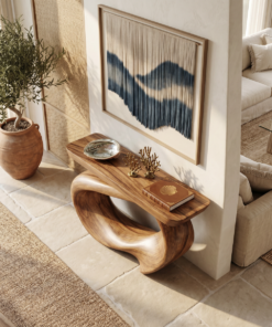 Alternative view of Rustic Live Edge Console Table Entryway Design